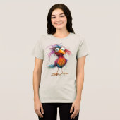 Grillige vogel Tri-Blend shirt (Voorkant volledig)