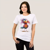Grillige vogel Tri-Blend shirt (Voorkant volledig)