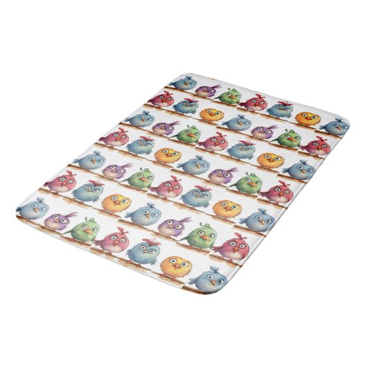 Grillige Vogels Badmat (Gekanteld)