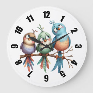 Grillige vogels grote klok