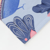 grillige volkskunst bloemenpatroon fleece deken (Hoek)