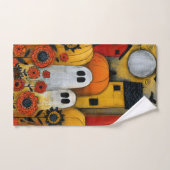 Grillige Volkskunst Halloween Patch Bad Handdoek (Handdoek)