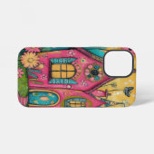 Grillige Volkskunsthuizen iPhone Hoesje (Achterkant horizontaal)