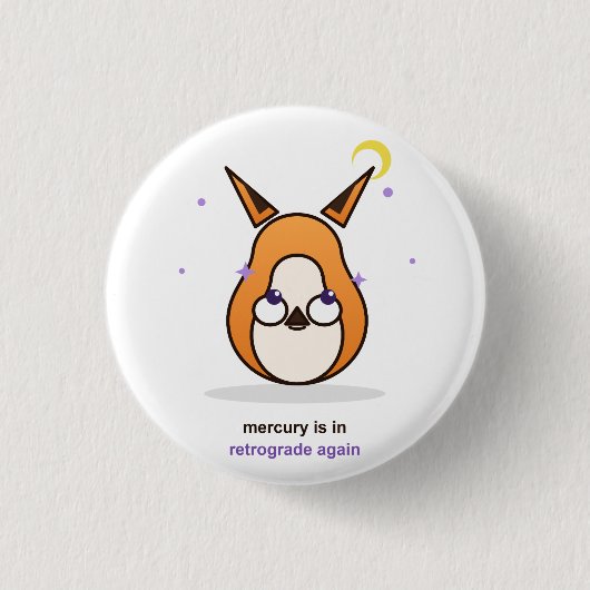 Grillige Vos Illustratie Ronde Button 3,2 Cm (Voorkant)