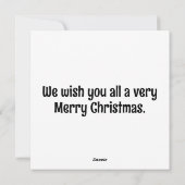 grillige vrolijke kerstkrans feestdagenkaart (Achterkant)