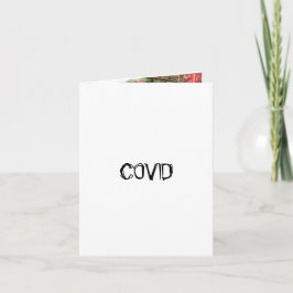 grillige vrolijke pup foto COVID we kunnen dit lik Bedankkaart