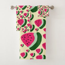 Grillige Watermeloenen Cute Zomer Fruit Patroon Bad Handdoek