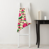 Grillige Watermeloenen Mooie Zomer Fruit Patroon Sherpa Deken (In situ)