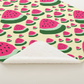 Grillige Watermeloenen Mooie Zomer Fruit Patroon Sherpa Deken (3/4)