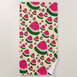 Grillige Watermeloenen Mooie Zomer Fruit Patroon  Strandlaken