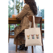 grillige Waterverf alpaca's Tote Bag