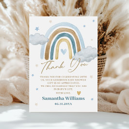 grillige Waterverf Baby shower dank je kaart