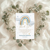 grillige Waterverf Baby shower dank je kaart