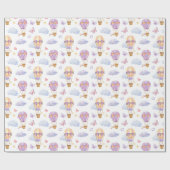 Grillige Waterverf Ballon Cadeaupapier (Vlak)