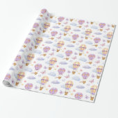 Grillige Waterverf Ballon Cadeaupapier (Uitgerold)