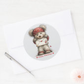 Grillige Waterverf Beer Liefde Sticker (Envelop)