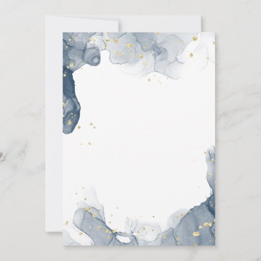 grillige Waterverf bloemenbruiloft uitnodigingen (Achterkant)