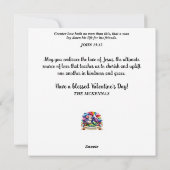 grillige Waterverf harten Valentijn Mouse Feestdagenkaart (Achterkant)