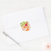 Grillige Waterverf Kerstvos Cadeau Sticker (Envelop)