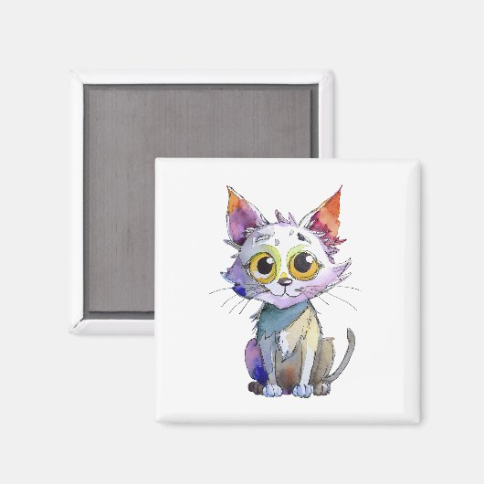 grillige Waterverf Magneet (Voorkant / Achterkant)