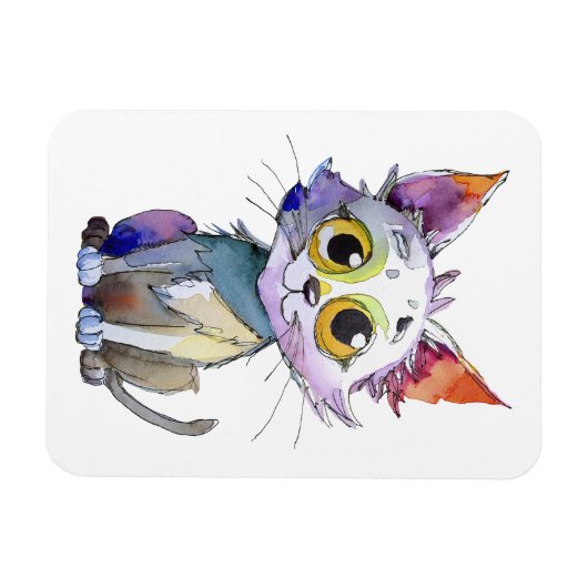 grillige Waterverf Magneet (Horizontaal)