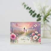 grillige waterverf Moederdag Briefkaart (Staand voorkant)