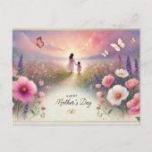 grillige waterverf Moederdag Briefkaart (Voorkant)