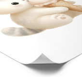 Grillige waterverf Mooie Kitten Eet Ijsje Poster (Hoek)