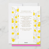 Grillige Waterverf Notenkraker Houdt van Citroenen Feestdagenkaart (Achterkant)