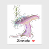Grillige Waterverf Paddenstoel Sticker (Vel)