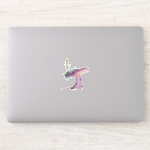 Grillige Waterverf Paddenstoel Sticker