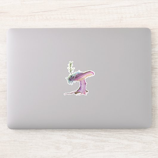 Grillige Waterverf Paddenstoel Sticker (Computer)