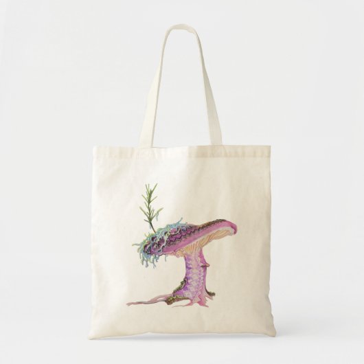 Grillige Waterverf Paddenstoel Tote Bag (Voorkant)