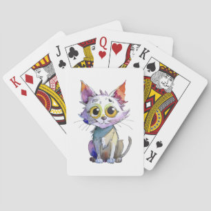grillige Waterverf Pokerkaarten