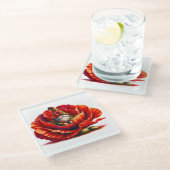 grillige Waterverf tuinkabouter Glazen Onderzetter (Schuin)