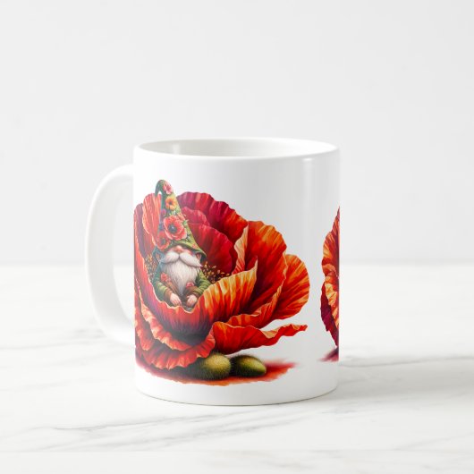 grillige Waterverf tuinkabouter Koffiemok (Voorkant links)