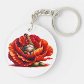 grillige Waterverf tuinkabouter Sleutelhanger (Achterkant)