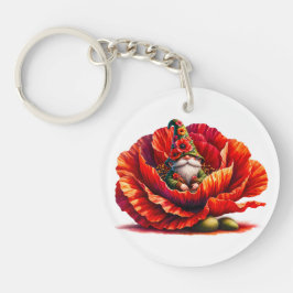 grillige Waterverf tuinkabouter Sleutelhanger