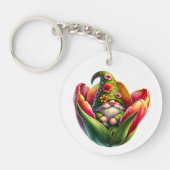 grillige Waterverf tuinkabouter Sleutelhanger (Voorkant)