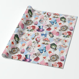 Grillige Waterverf- Victoriaanse Fantasiepatroon Cadeaupapier