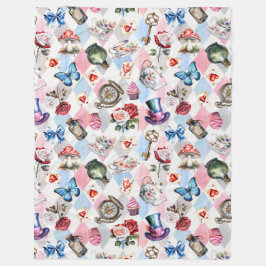 Grillige Waterverf- Victoriaanse Fantasiepatroon Fleece Deken