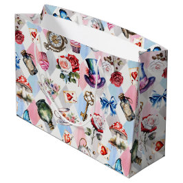 Grillige Waterverf Victoriaanse Wonderland Patroon Groot Cadeauzakje