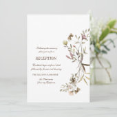 Grillige Waterverf Wilde Bloemen Ontvangst Kaart (Staand voorkant)