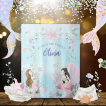 Grillige Waterverf Zeemeerminnen Verjaardagsfeestj