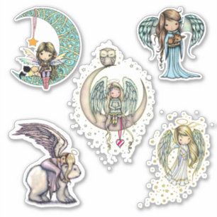 Grillige Wereld Stickers Engelen Feeën Schattig!