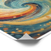 grillige wervelwinden wervelende vortexes Poster W (Hoek)