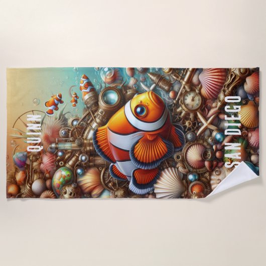 GRILLIGE WHACKY LEUKE KLEURRIJKE STEAMPUNK CLOWN V STRANDLAKEN (Voorkant)