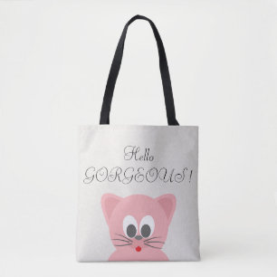 Grillige Whimsical Kat Glitterig-Hallo Mooi Tote Bag