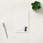 Grillige Whimsical Zwarte Kat Glitterige-Hallo Pra Post-it® Notes (Kantoor)