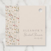 Grillige Wilde Bloem Florale Aangepaste Bruiloftsd Bedankjes Labels (Achterkant)